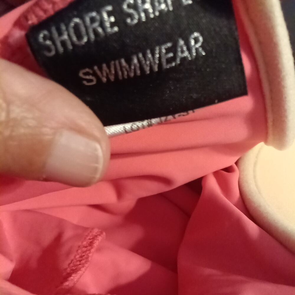 Shore Shapes Swimwear 1 Pc. Swimsuit Coral Pink Sz. 8 - Picture 5 of 7